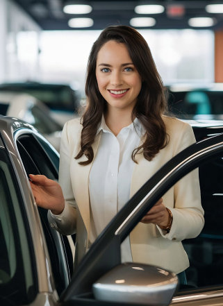 Vehicle owner handing over keys